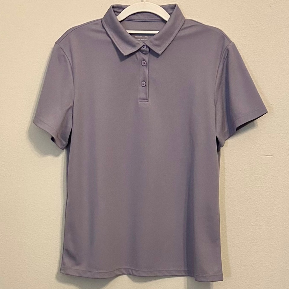NWOT, Women’s Dusty-Purple Polo Shirt, Size Medium
